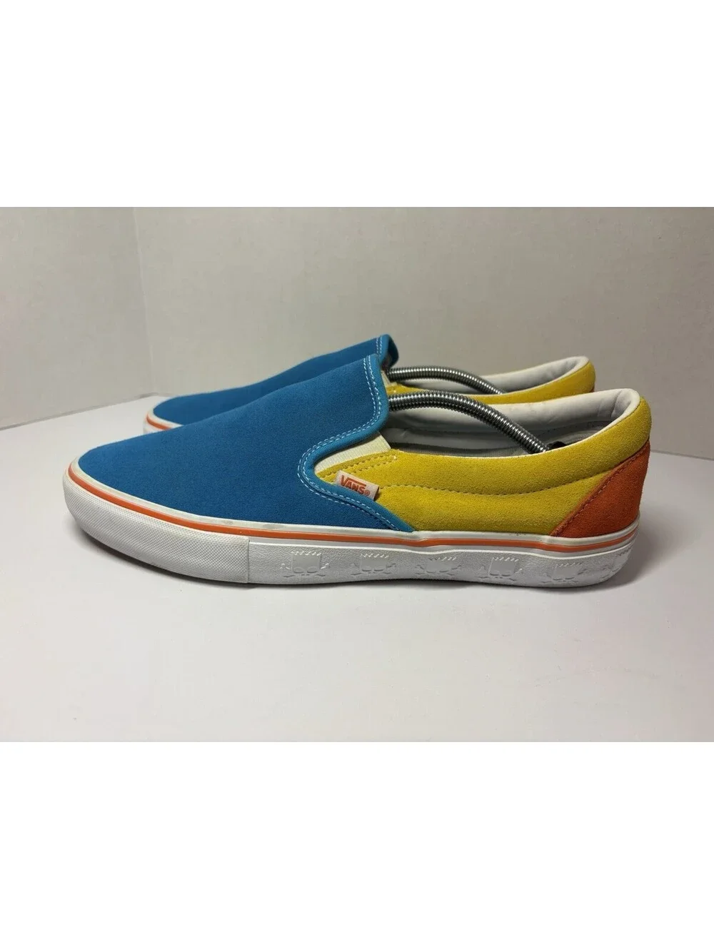 VANS X The Simpsons Blue-Yellow-Orange Bart Slip On Pro Size 13 M EUC